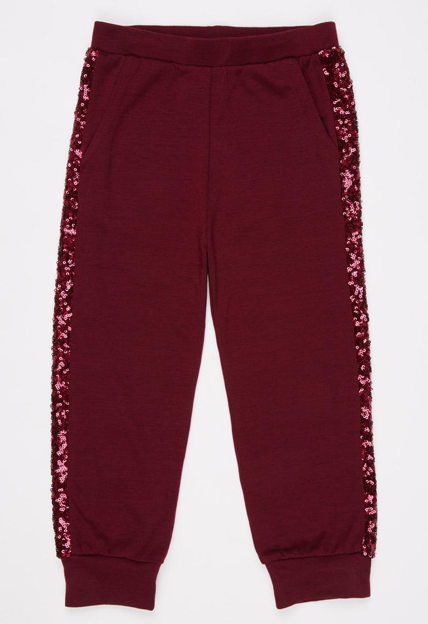 See-Saw - Sequin Inset Jogger Dark Red