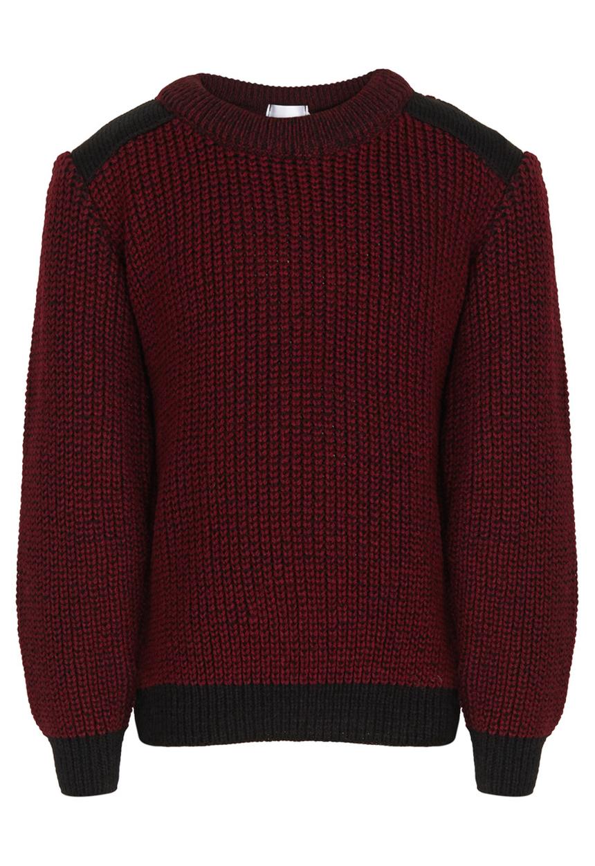 See-Saw - 2 Tone Knit Jumper Dark Red