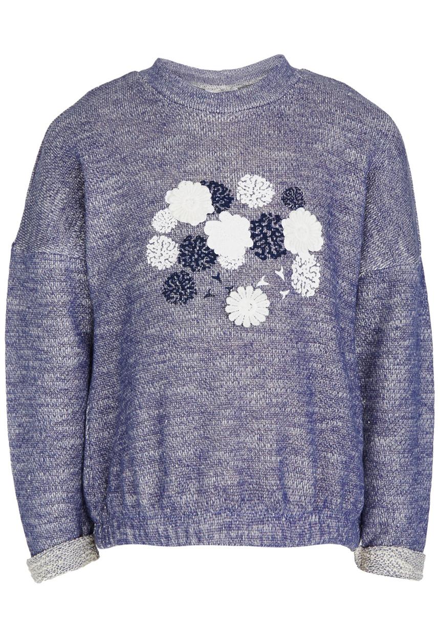 See-Saw - Flower Print Sweater Pale Purple