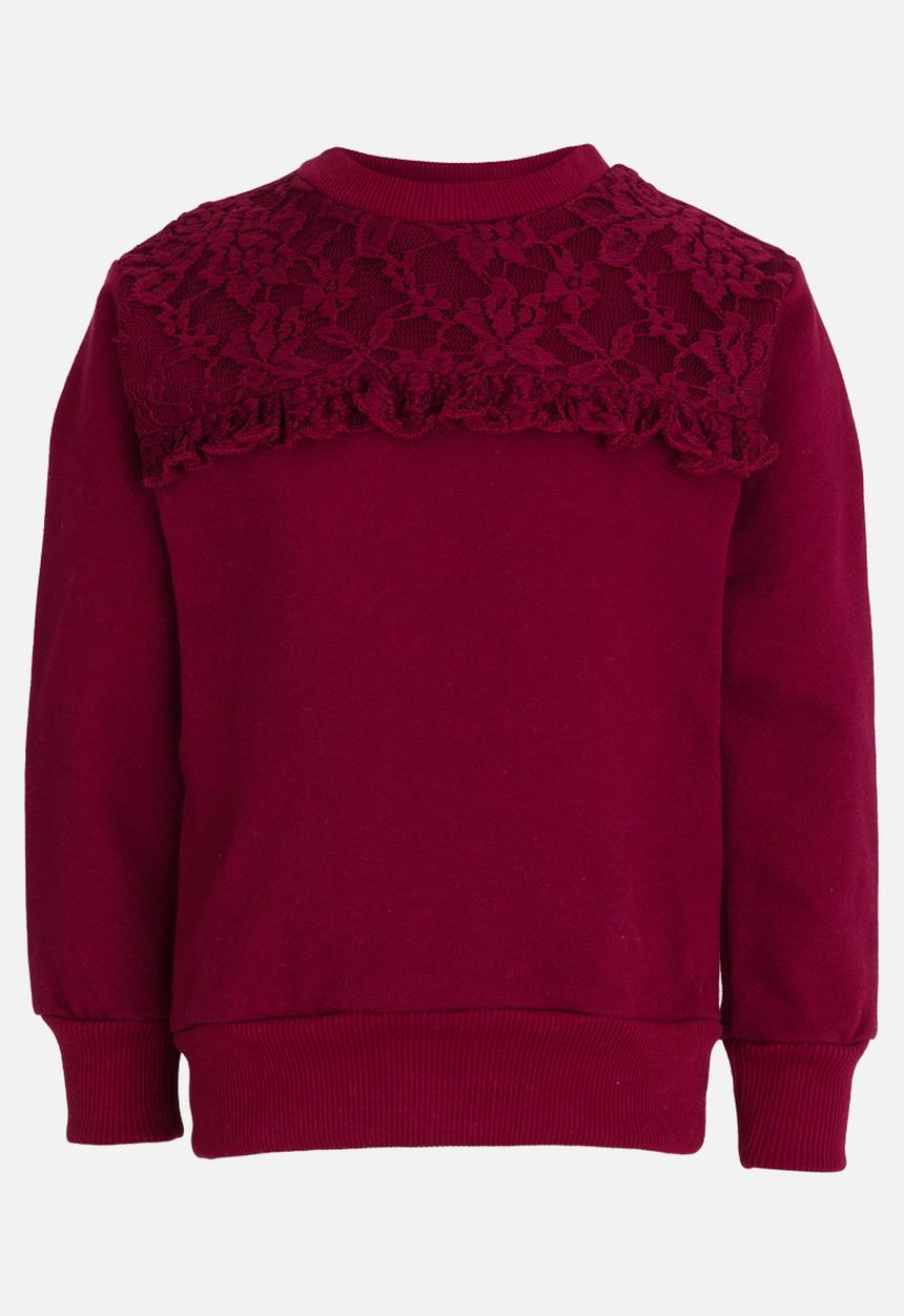 See-Saw - Applique Sweat Top Maroon