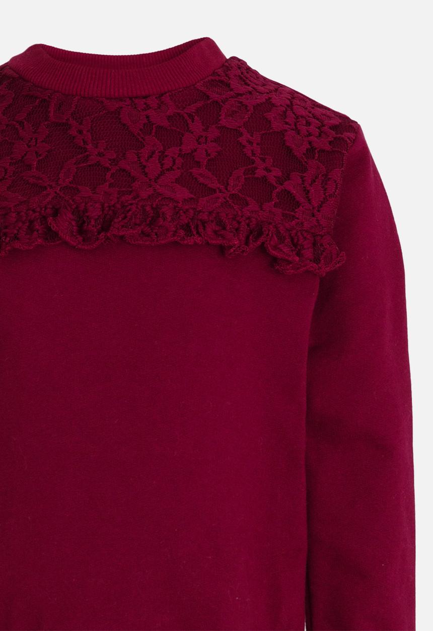 See-Saw - Applique Sweat Top Maroon