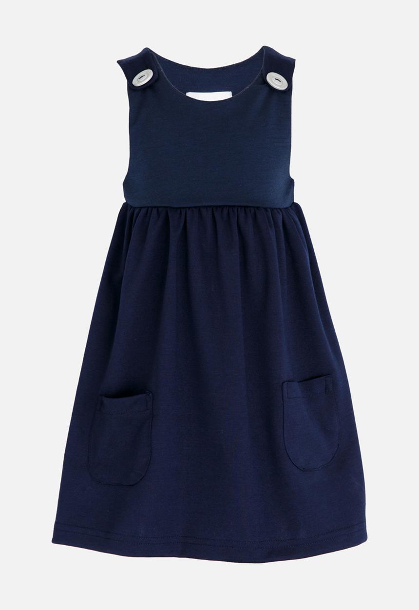 See-Saw - Pinafore with Front Pockets Navy