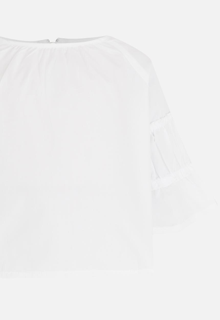 See-Saw - Tiered Sleeve Top White
