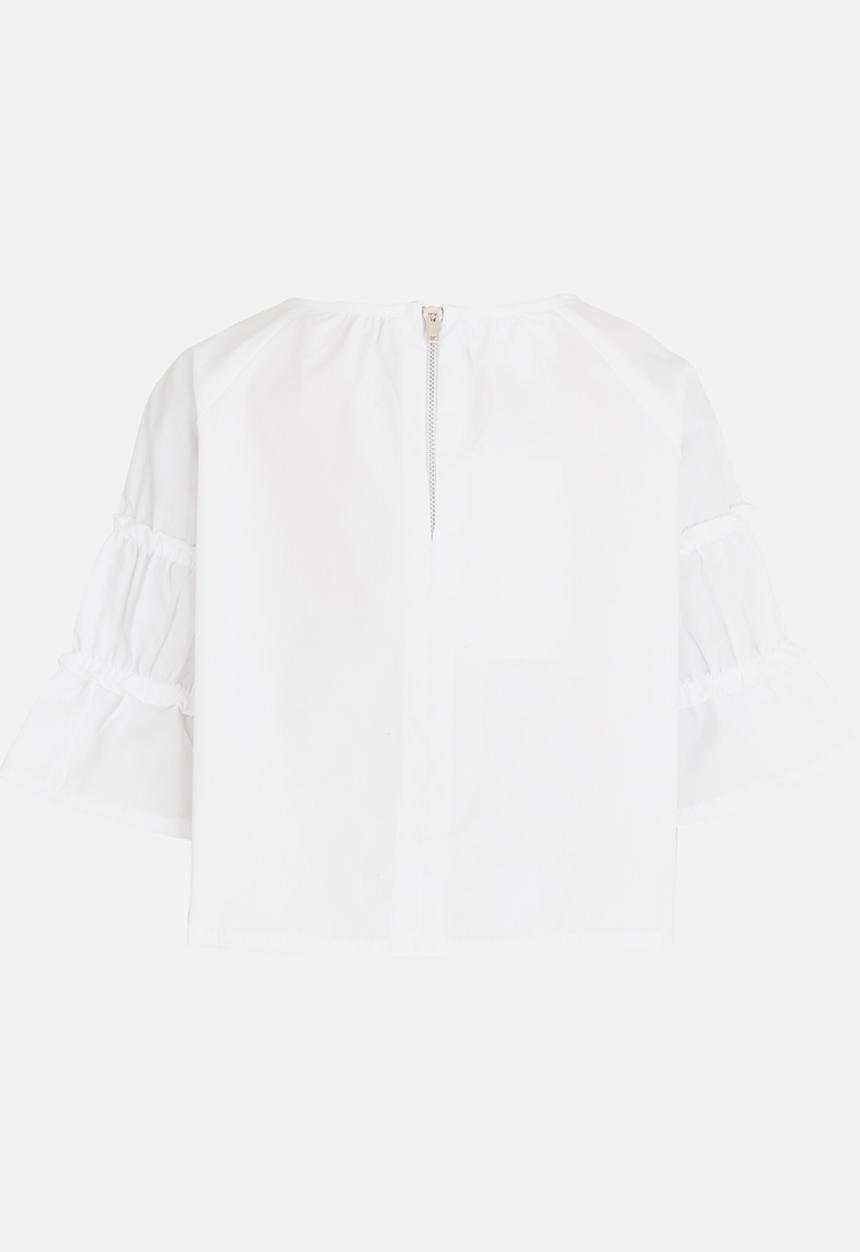 See-Saw - Tiered Sleeve Top White