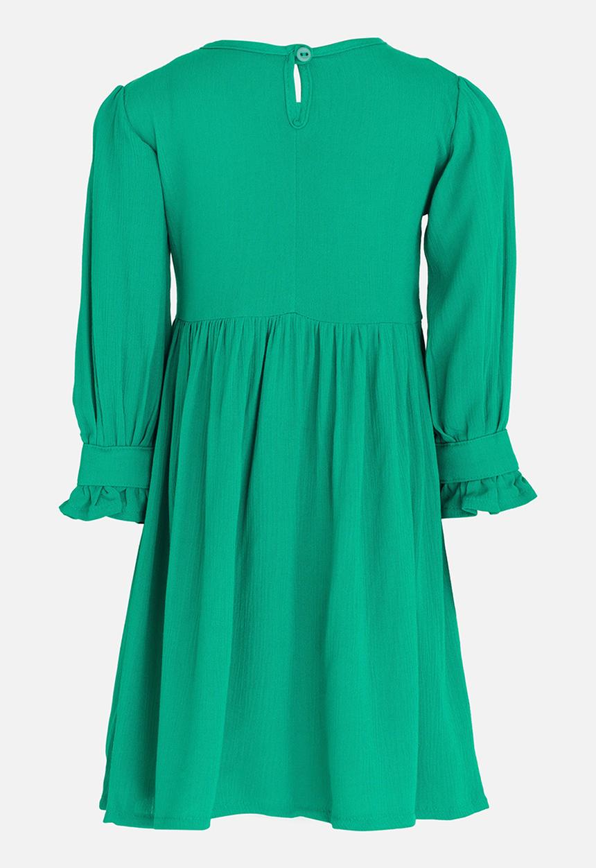See-Saw - Boho Dress with Embroidery Green