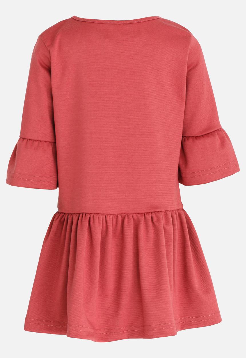 See-Saw - Fluted Sleeve Dress Burgundy