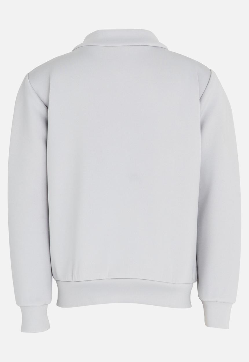 See-Saw - Sequin Bomber with Front Zip Silver