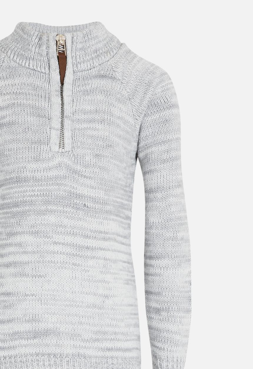 See-Saw - Zip Detail Pullover Grey Melange