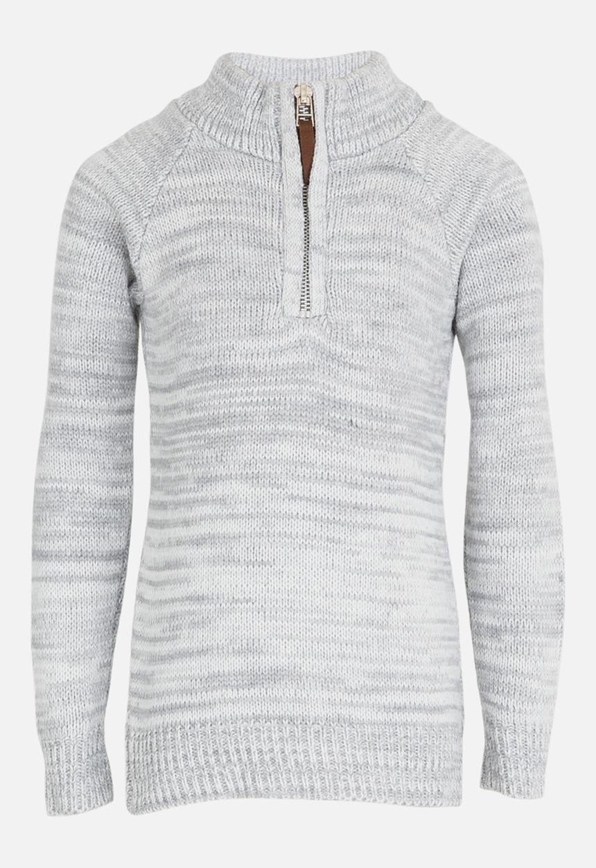 See-Saw - Zip Detail Pullover Grey Melange