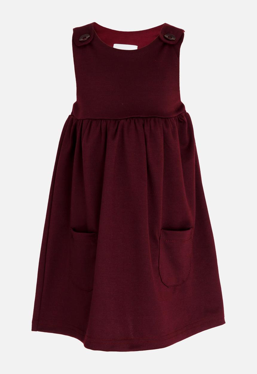 See-Saw - Pinafore with Front Pockets Burgundy