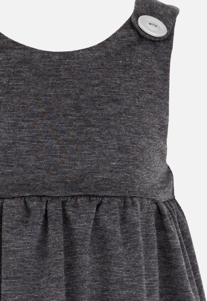 See-Saw - Pinafore with Front Pockets Charcoal
