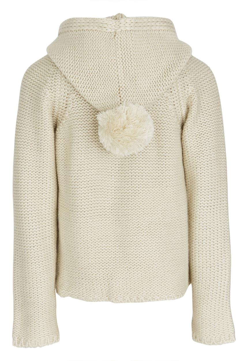 See-Saw - Hooded Chunky Knit Cardigan Neutral