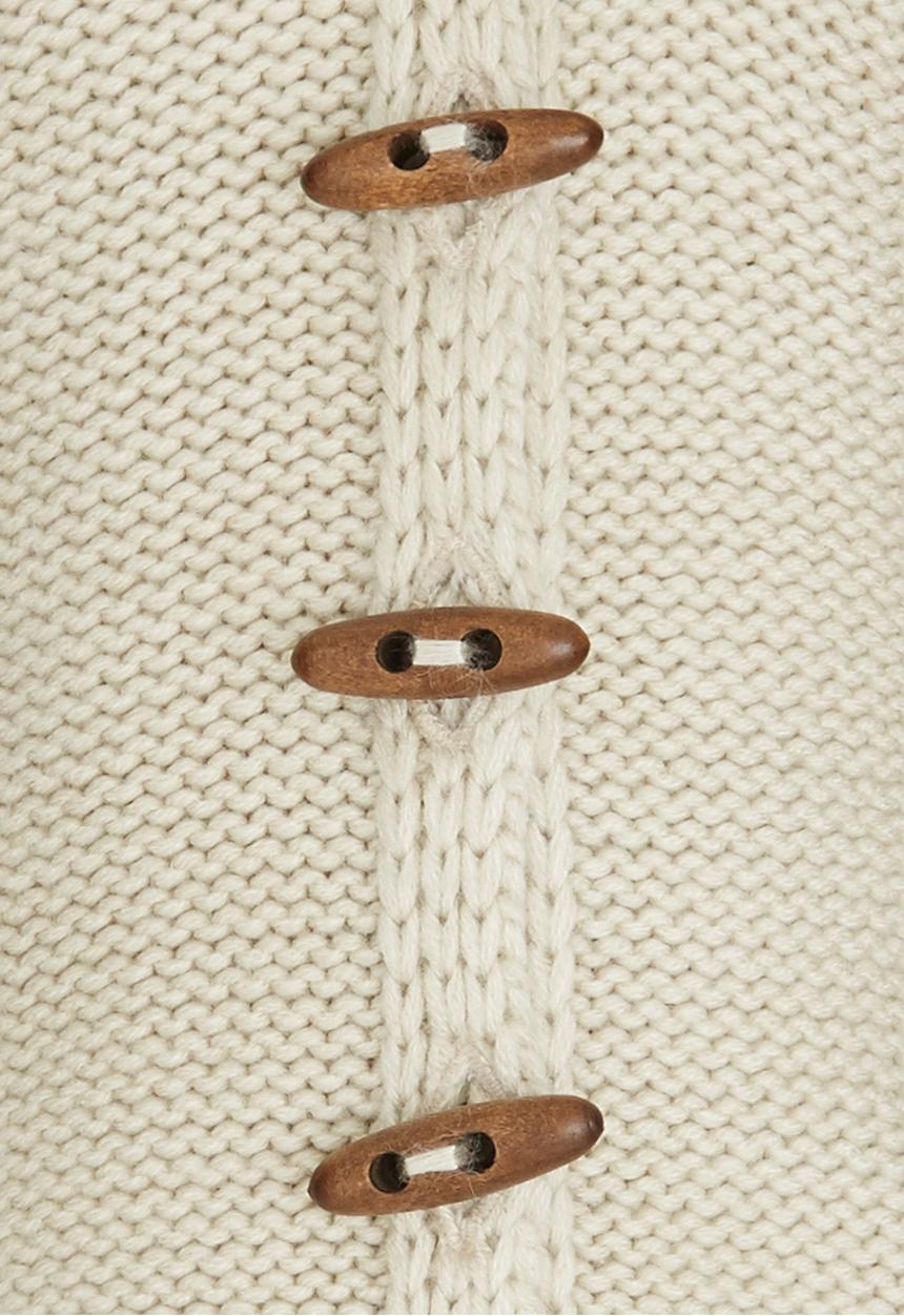 See-Saw - Hooded Chunky Knit Cardigan Neutral