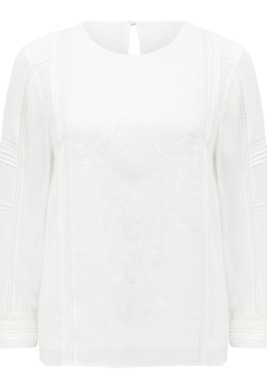 Forever New (Spree) - Christina Embroidered Blouse Cream