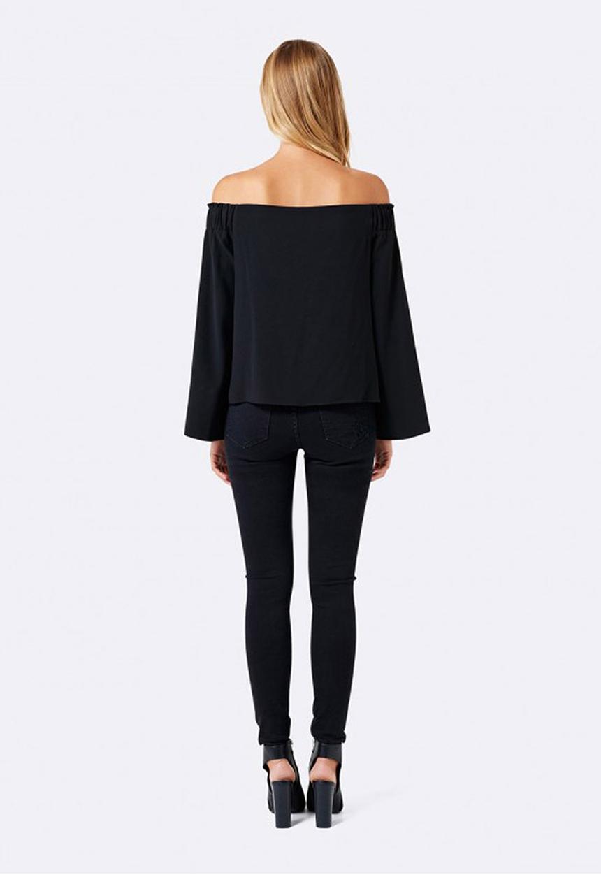 Forever New (Spree) - Issy Off Shoulder Flare Sleeve Top Black