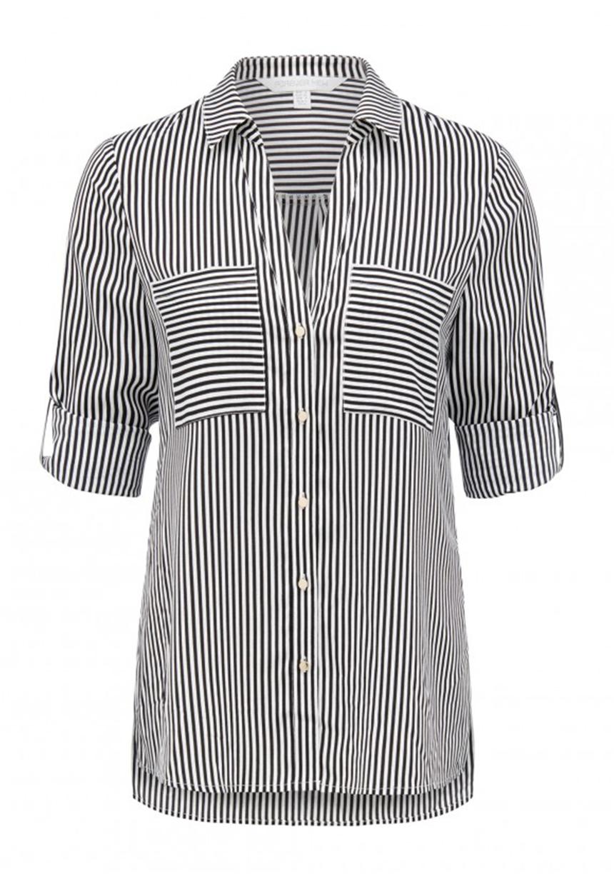 Forever New (Spree) - Joanne Pocket Stripe Shirt Black and White