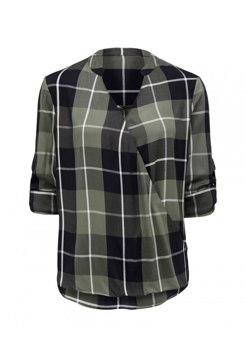 Forever New (Spree) - Jessica Check Wrap Shirt Khaki Green