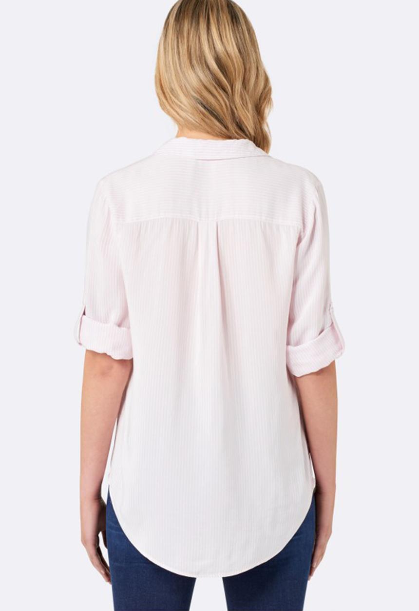 Forever New (Spree) - Mabel Stripe Shirt Pale Pink