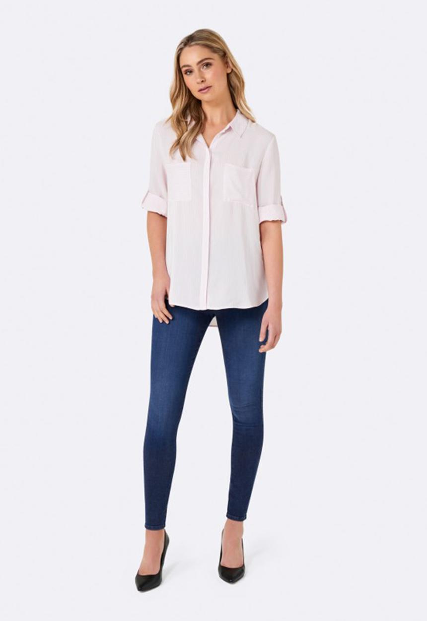 Forever New (Spree) - Mabel Stripe Shirt Pale Pink