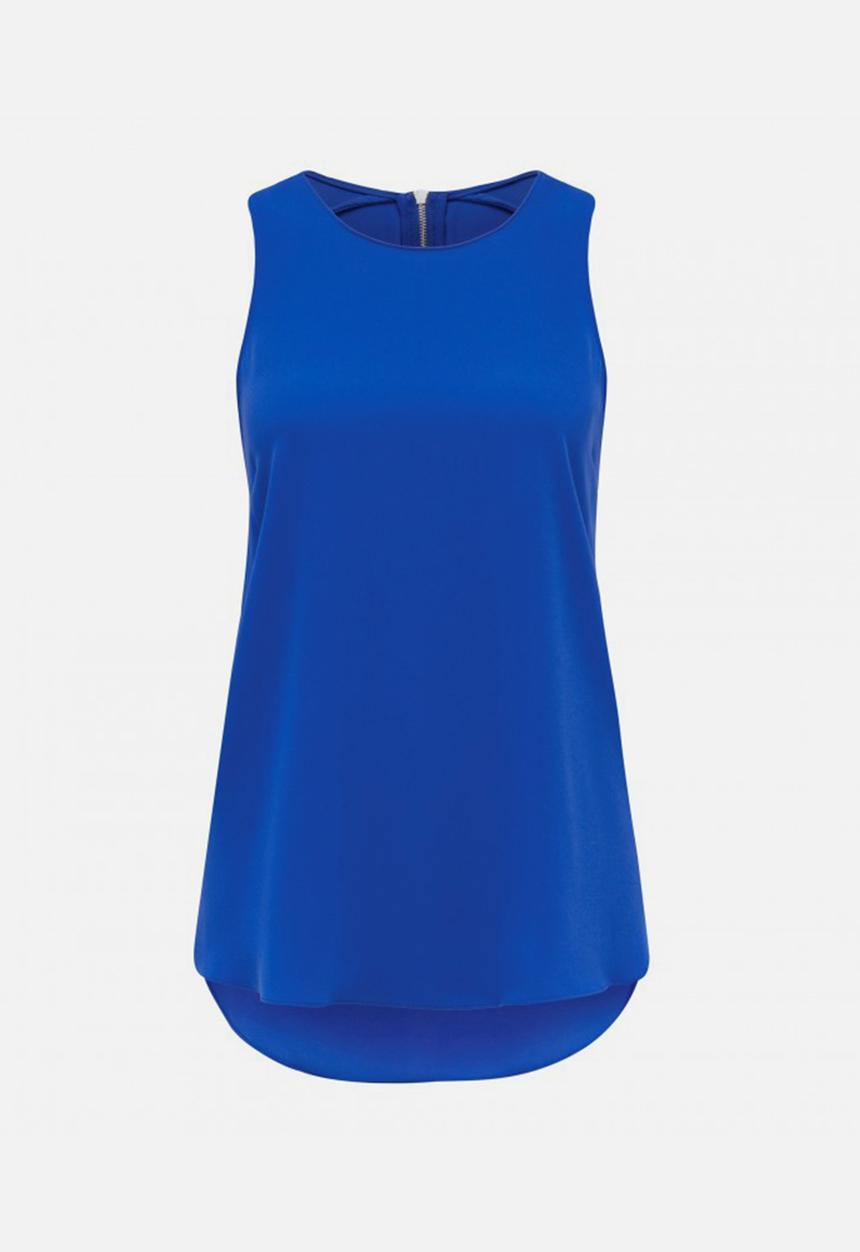 Forever New (Spree) - Beth Curved Hem Zip Back Tank Cobalt