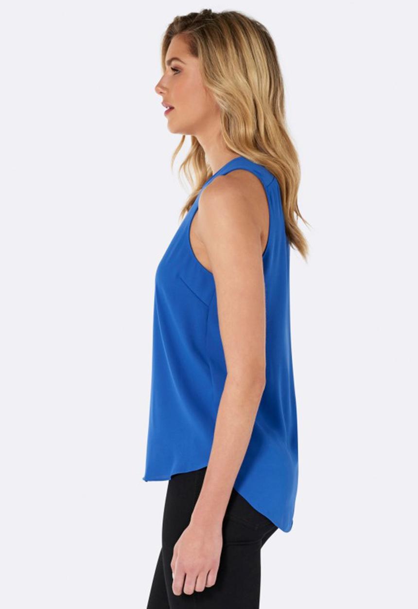 Forever New (Spree) - Beth Curved Hem Zip Back Tank Cobalt