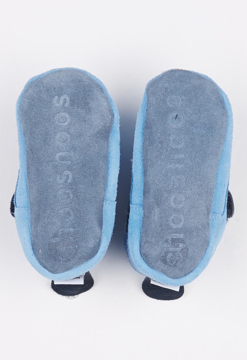 shooshoos - Paper Plane Booties  Blue