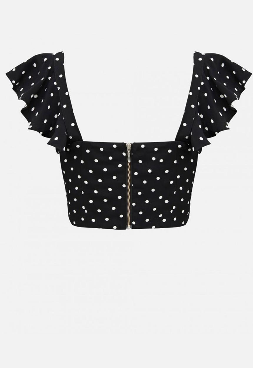 Forever New (Spree) - Holly Wrap Cropped Top Black and White