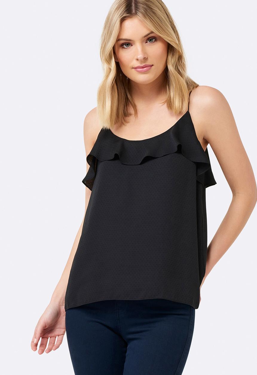 Forever New (Spree) - Viola Frill Cami Black
