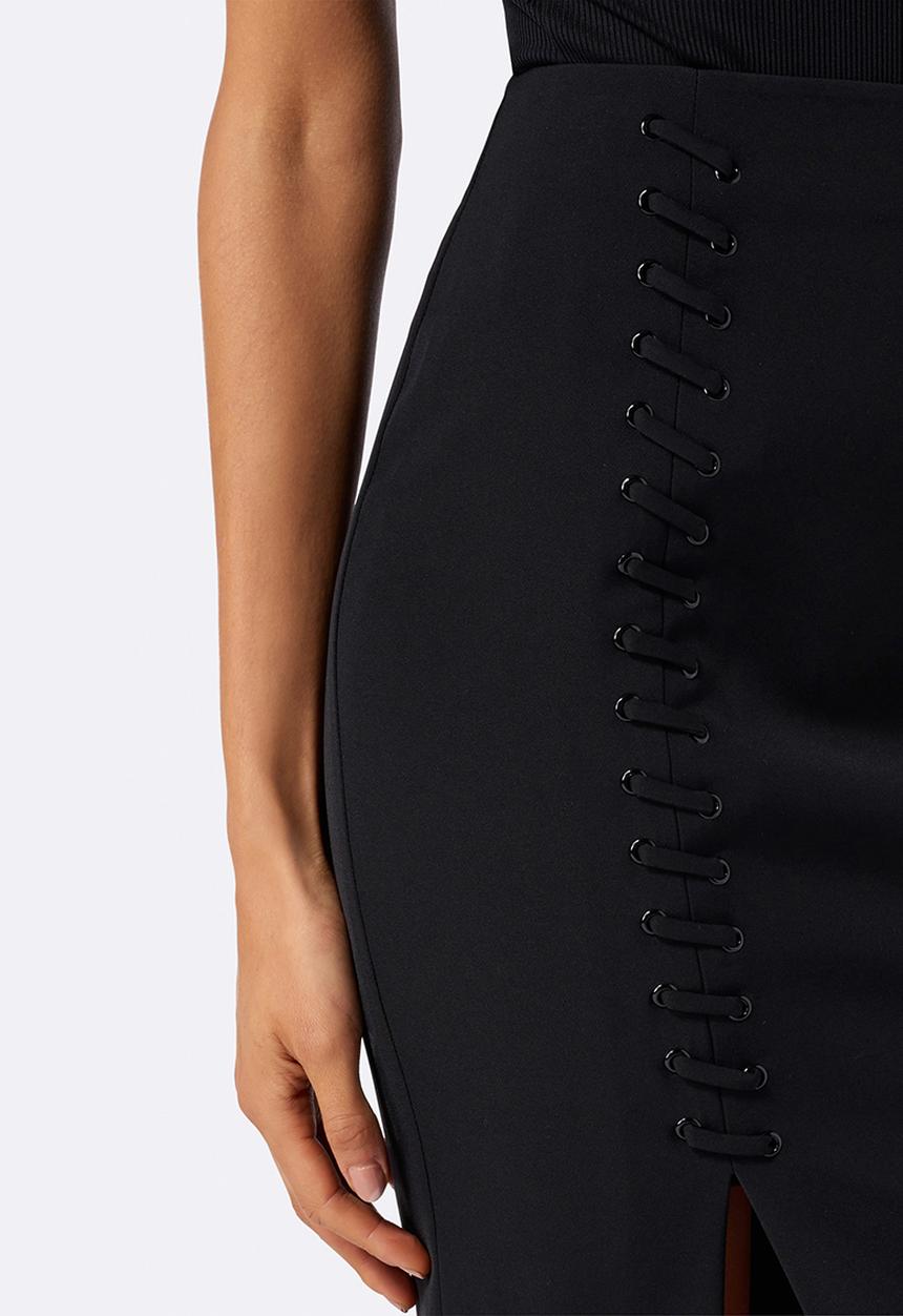 Forever New (Spree) - Alexi Lace-up Pencil Skirt Black