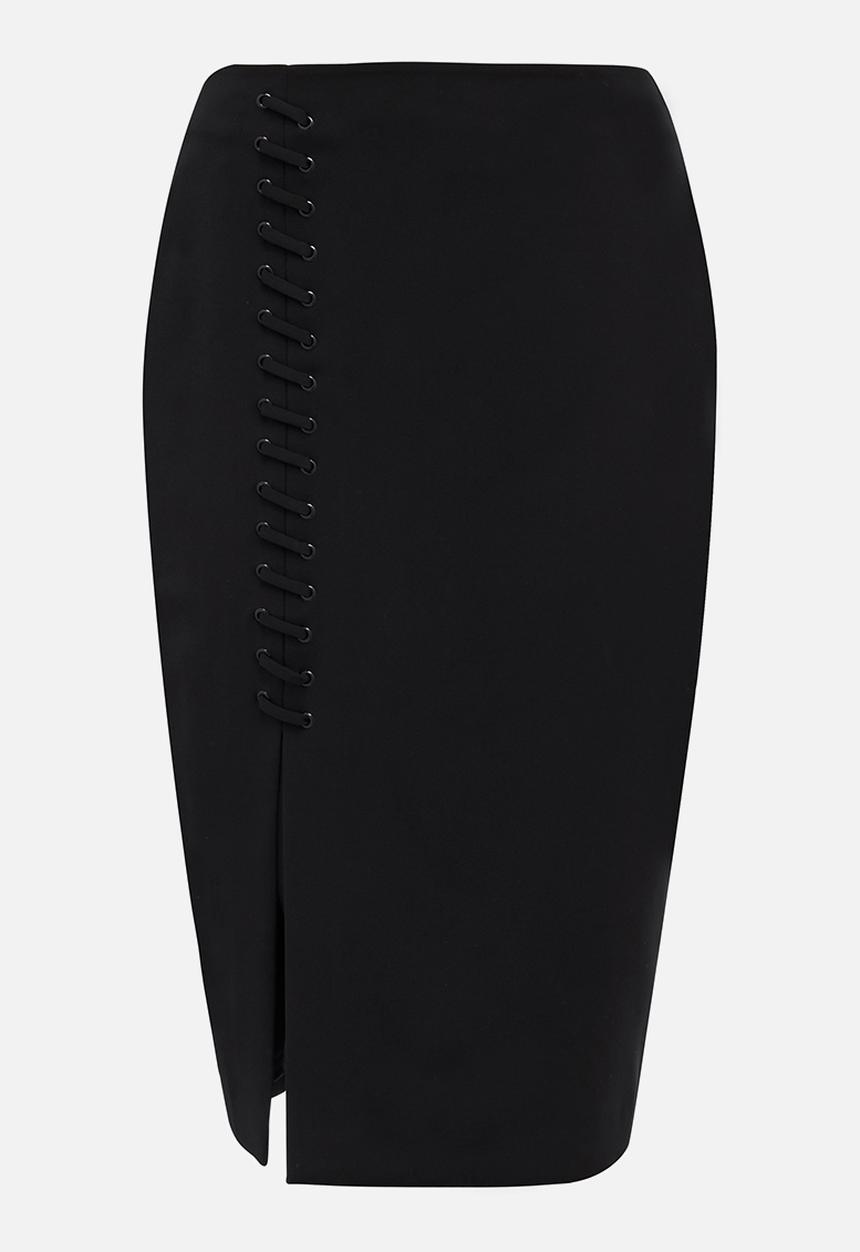 Forever New (Spree) - Alexi Lace-up Pencil Skirt Black