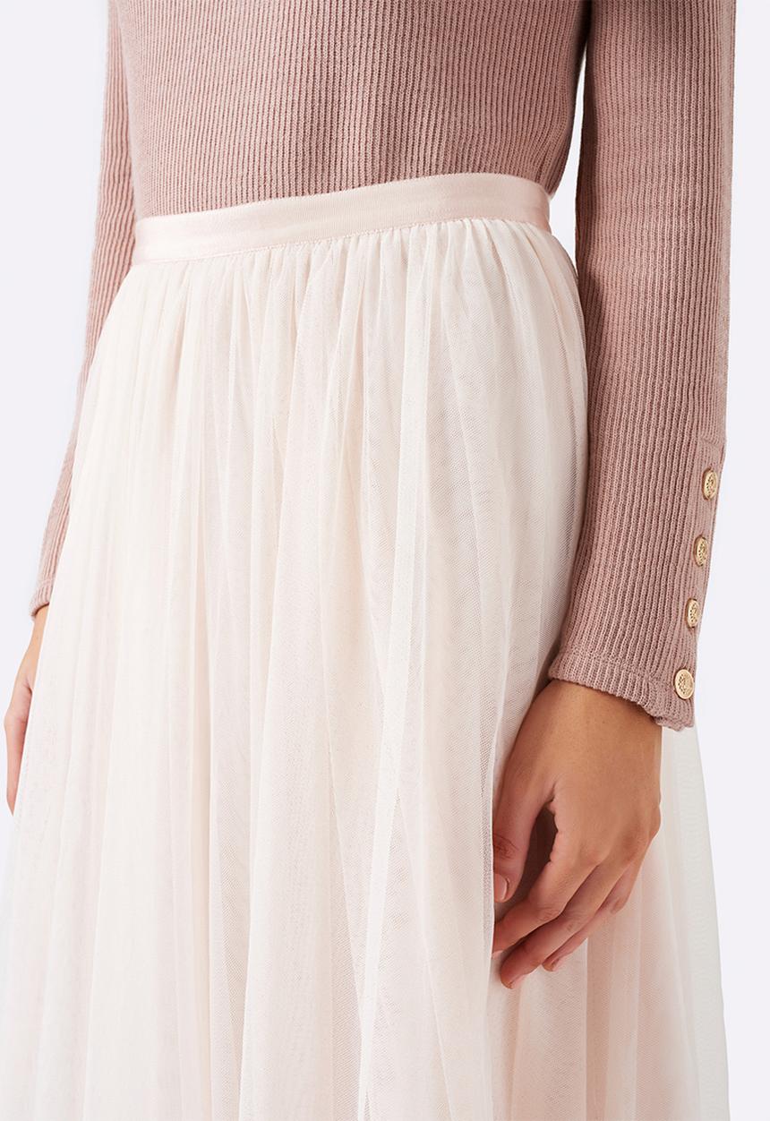 Forever New (Spree) - Ella Tulle Midi Skirt Pale Pink