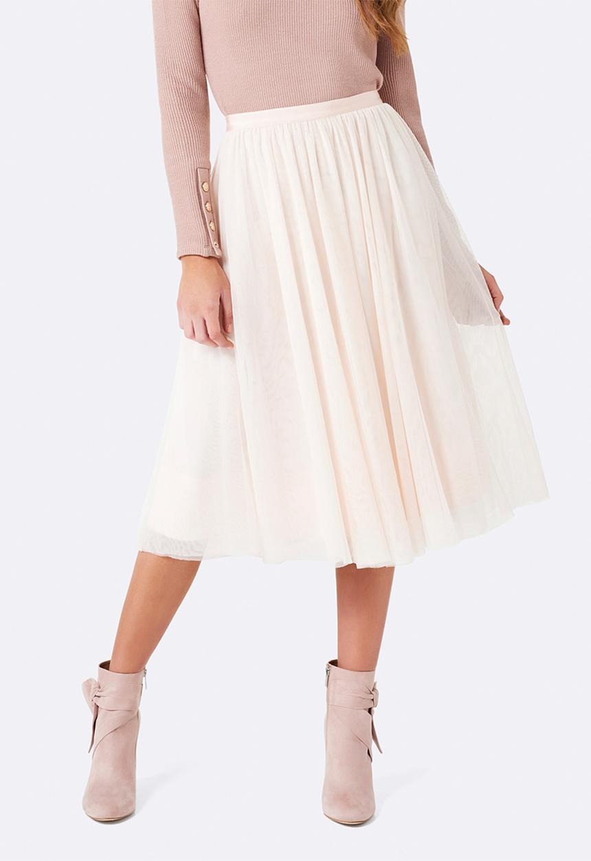 Forever New (Spree) - Ella Tulle Midi Skirt Pale Pink