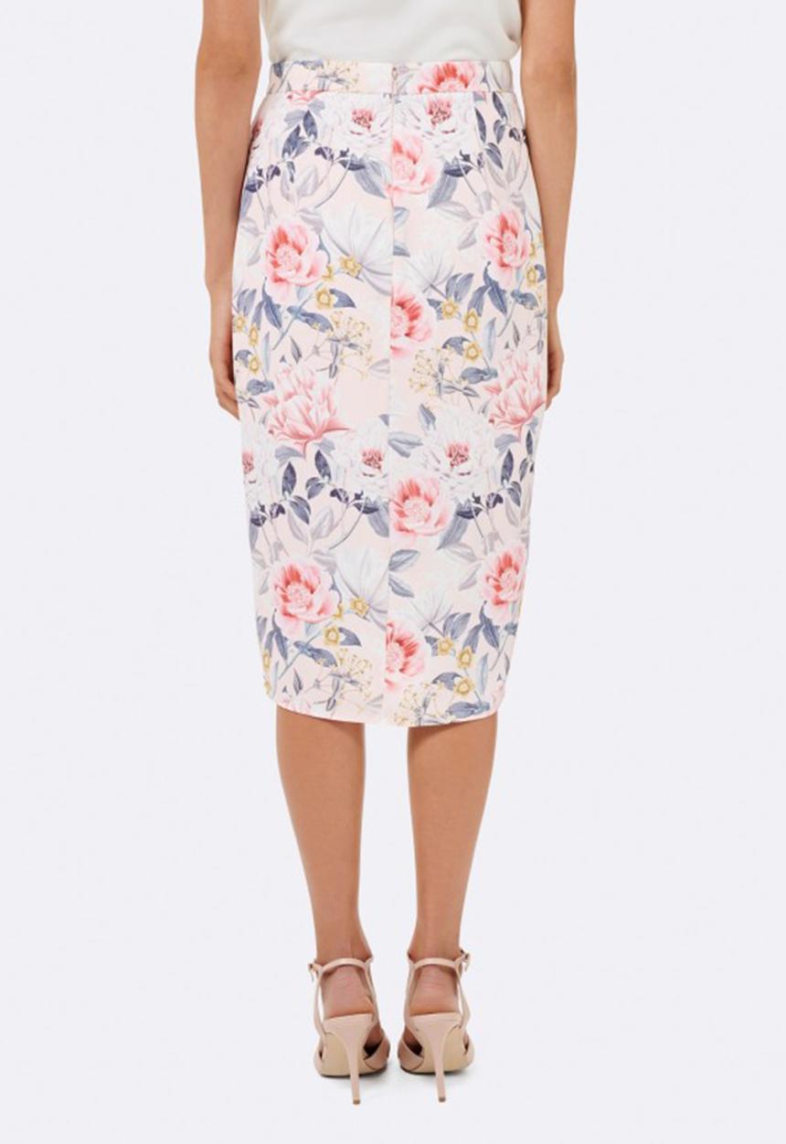 Forever New (Spree) - Hollie Drape Wrap Skirt Pale Pink