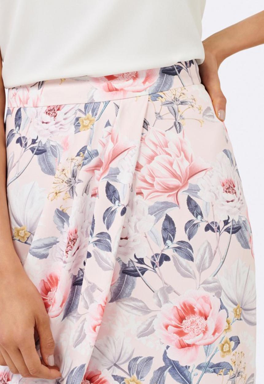 Forever New (Spree) - Hollie Drape Wrap Skirt Pale Pink