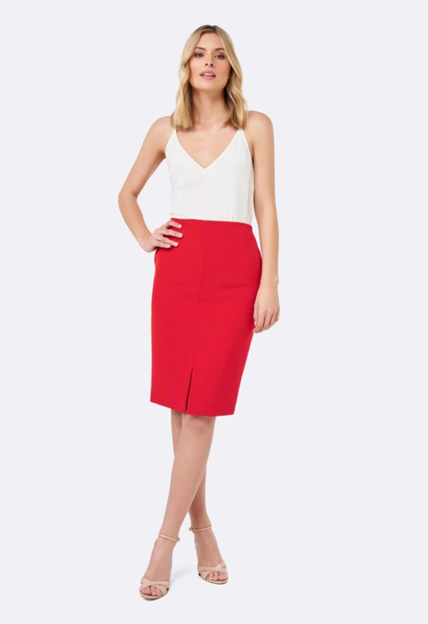 Forever New (Spree) - Ellie Pocket Pencil Skirt Red