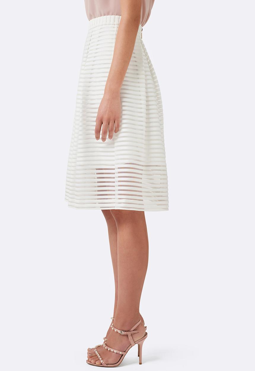 Forever New (Spree) - Penelope Stripe Prom Skirt White
