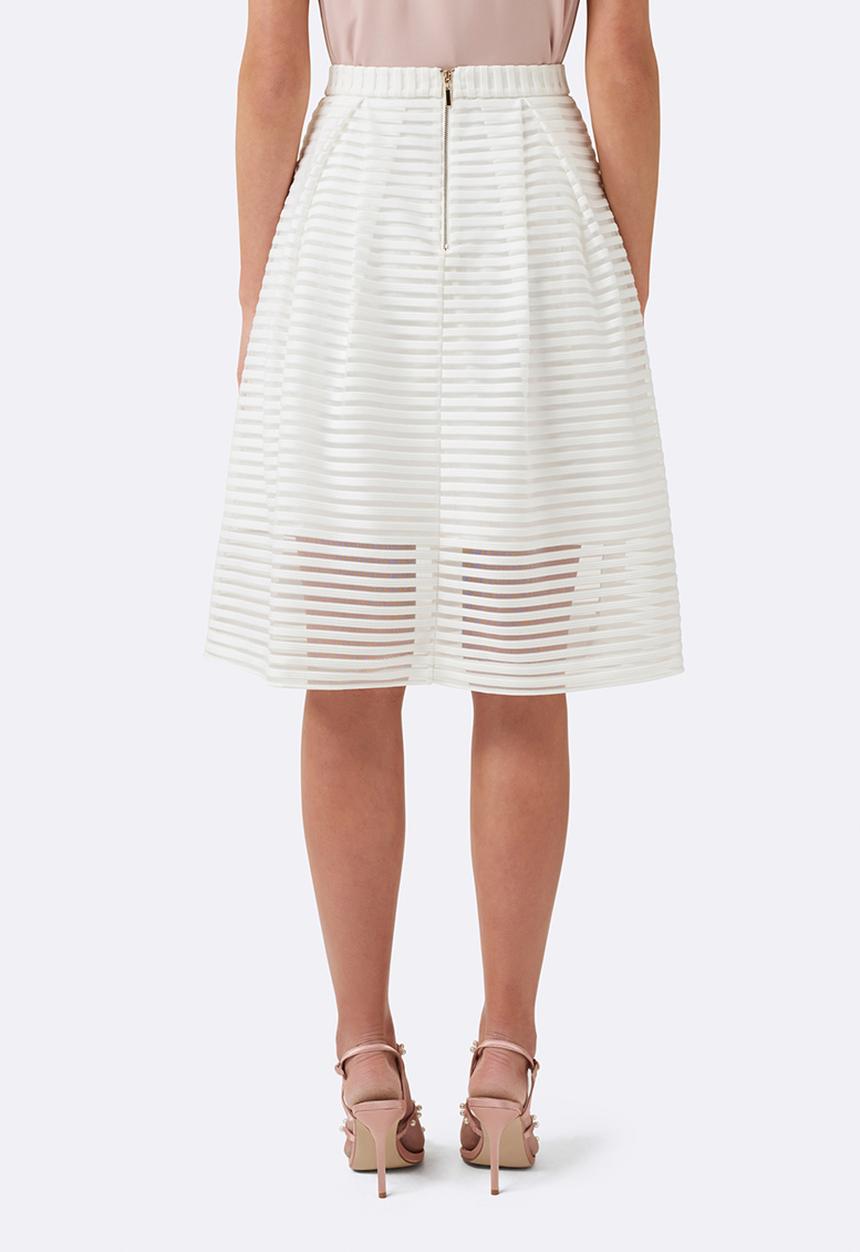 Forever New (Spree) - Penelope Stripe Prom Skirt White