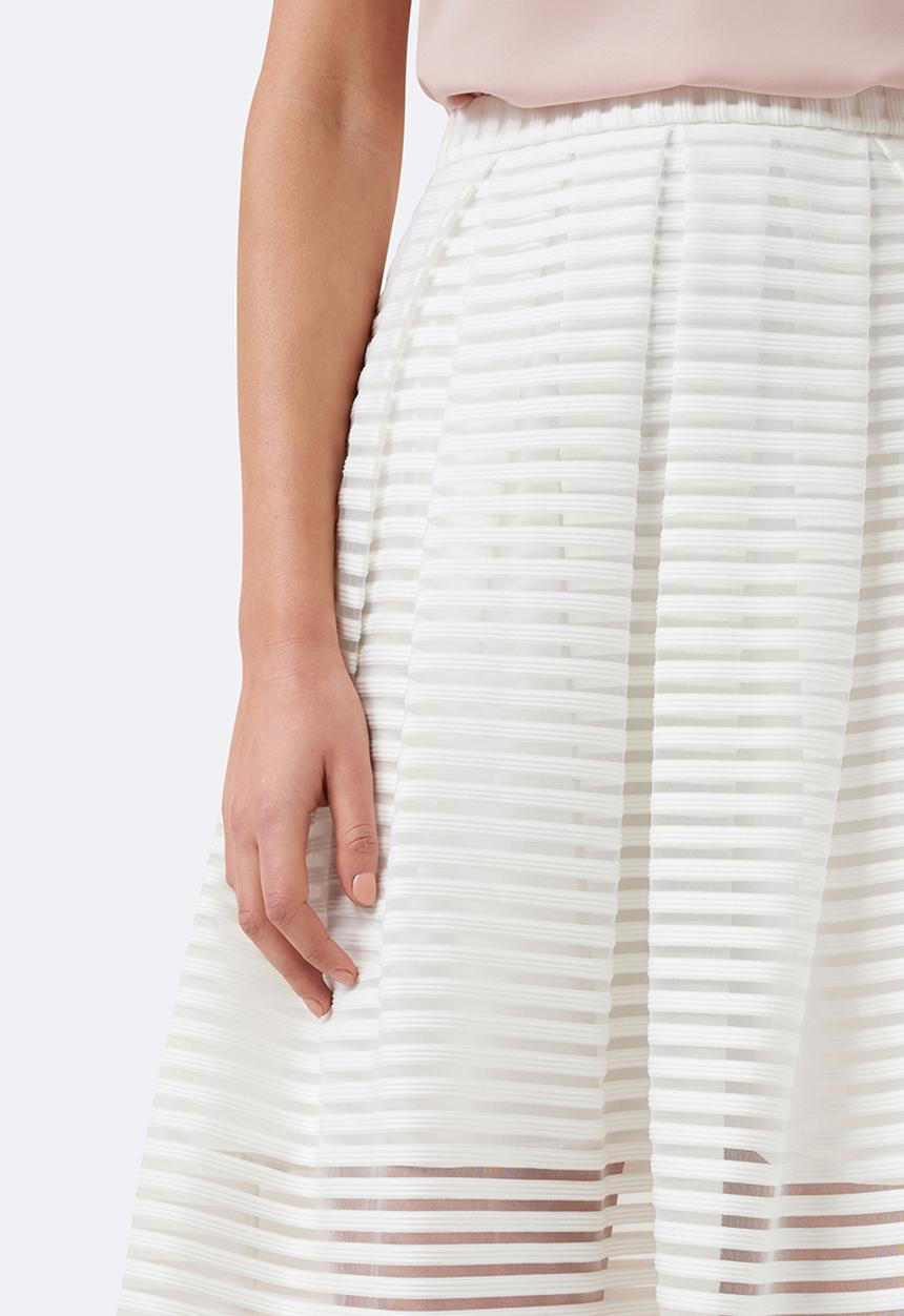 Forever New (Spree) - Penelope Stripe Prom Skirt White