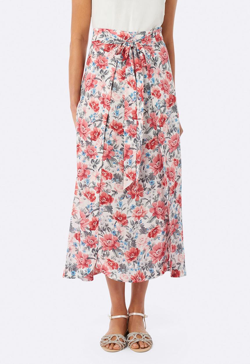 Forever New (Spree) - Celeste Tie Waste Maxi Skirt Red