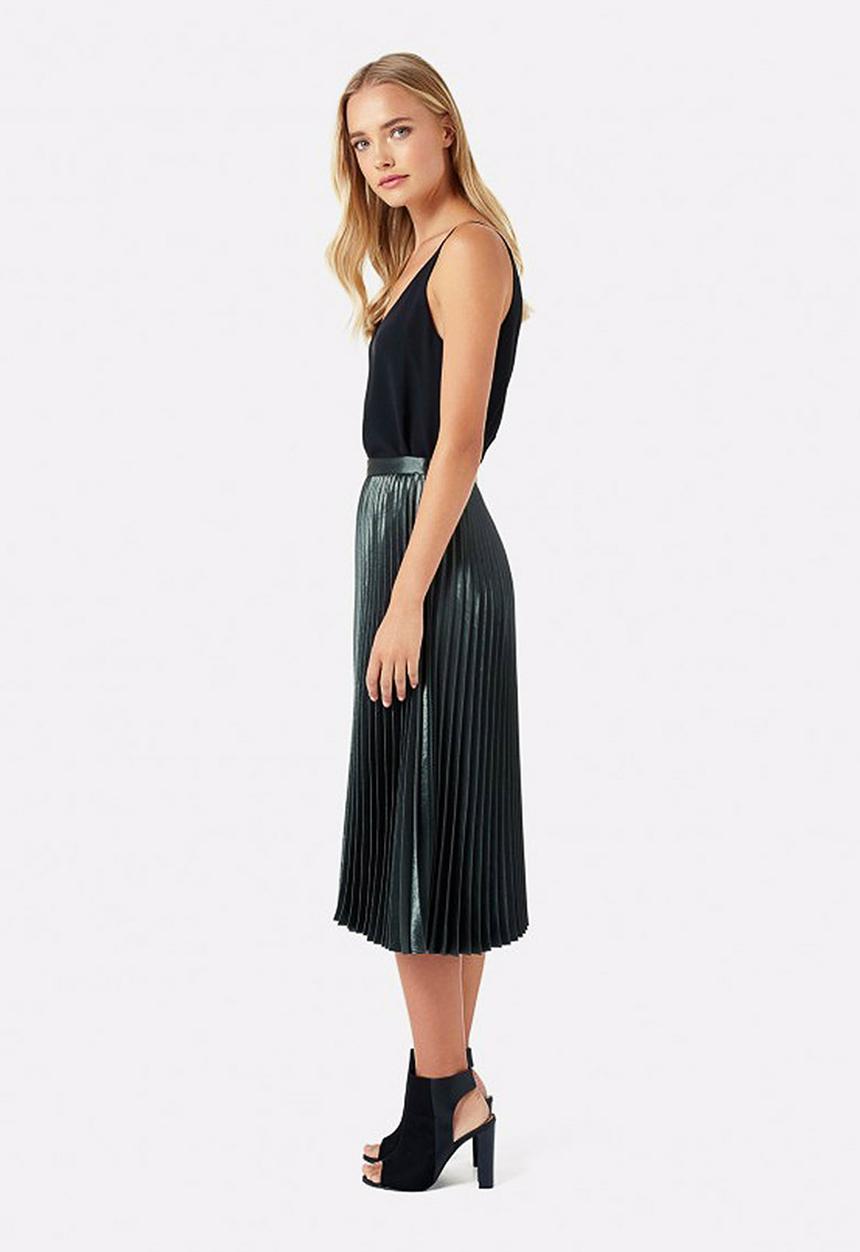 Forever New (Spree) - Harriet Pleated Midi Skirt Dark Green