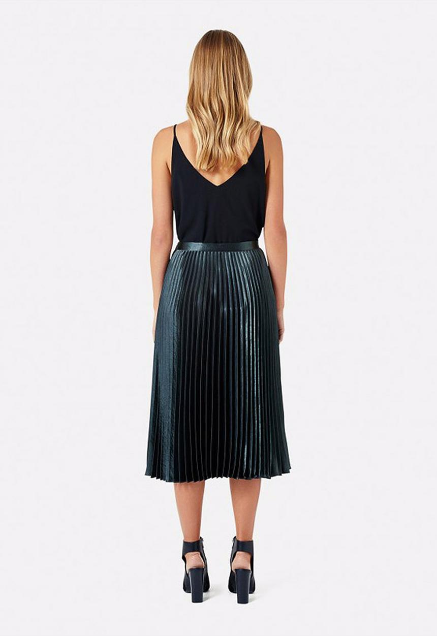 Forever New (Spree) - Harriet Pleated Midi Skirt Dark Green