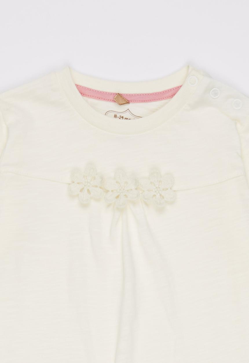 Soobe - Printed Long Sleeve Tee Cream