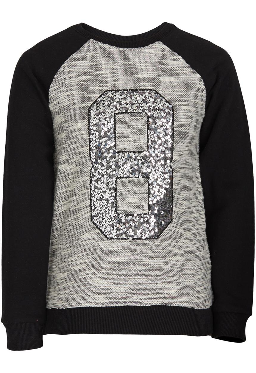 Soobe - Girls  Printed Sweat Top Black