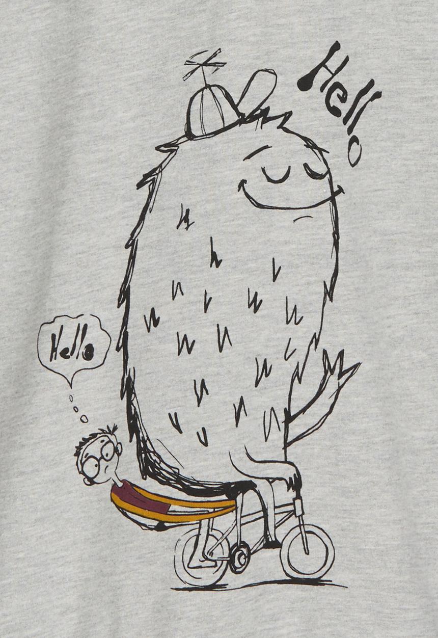 Soobe - Boys Printed Hoody Grey