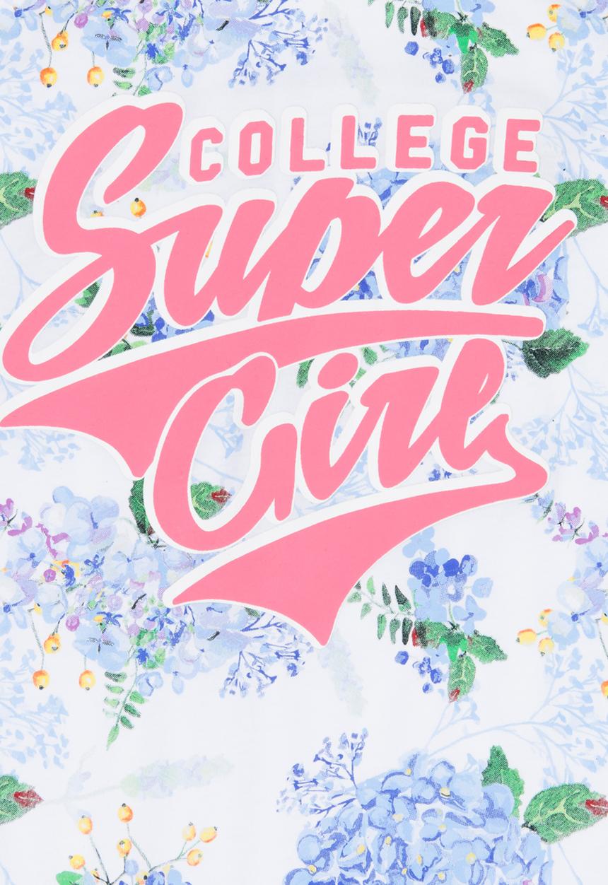 Soobe - Girl Short Sleeve Printed  Tee White