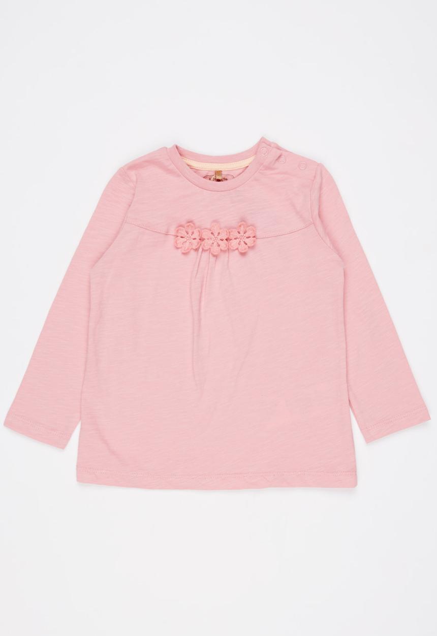 Soobe - Printed Long Sleeve Tee Mid Pink