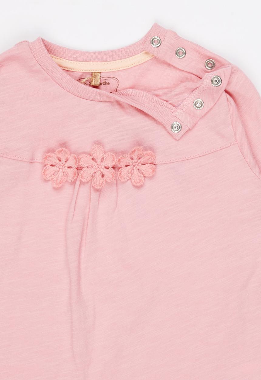 Soobe - Printed Long Sleeve Tee Mid Pink