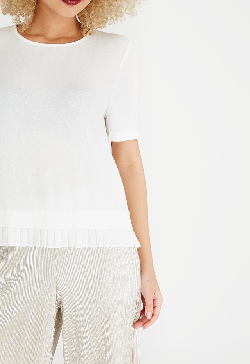 ONLY - Lea Pleat Detail Top White