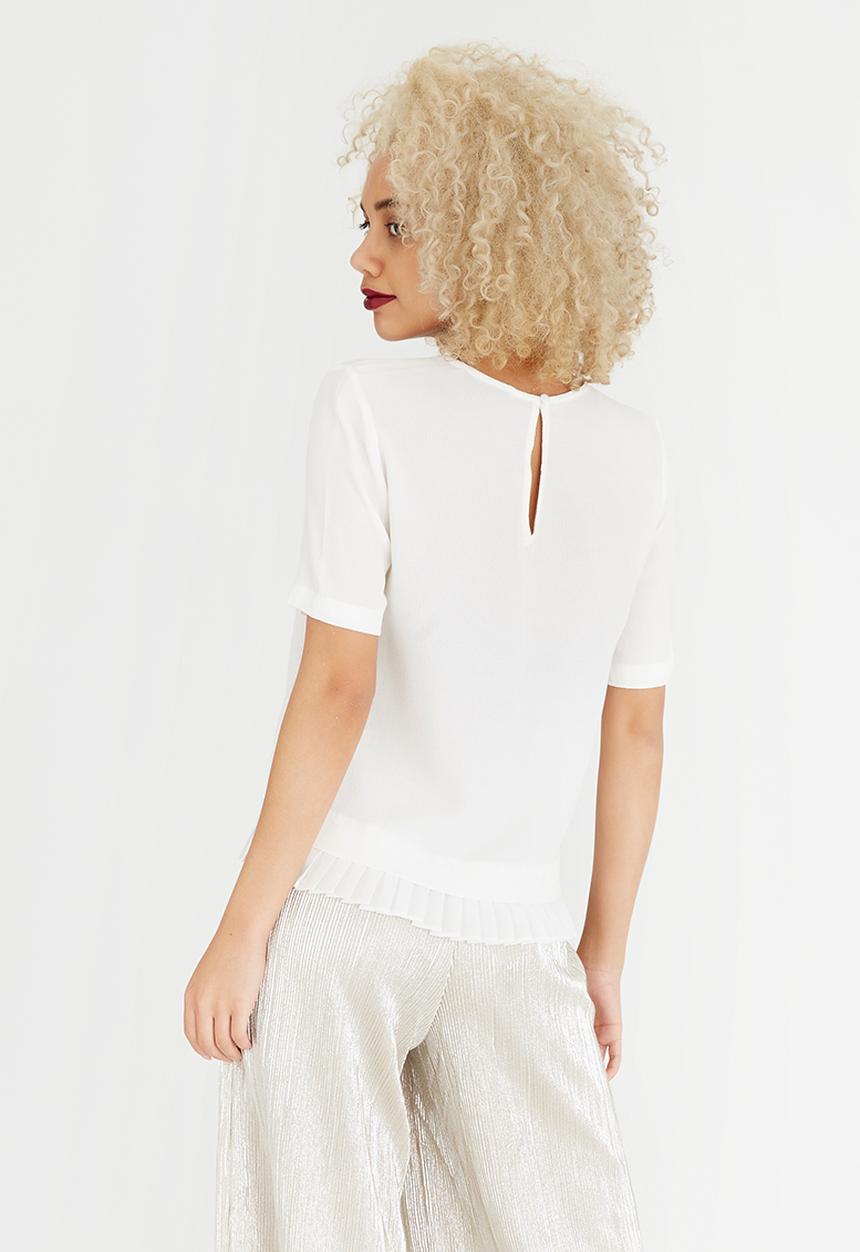 ONLY - Lea Pleat Detail Top White