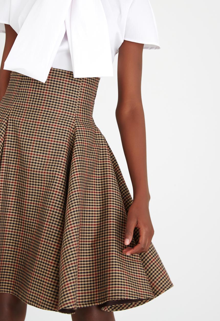 DAVID by David Tlale - Heritage Skirt Mid Brown